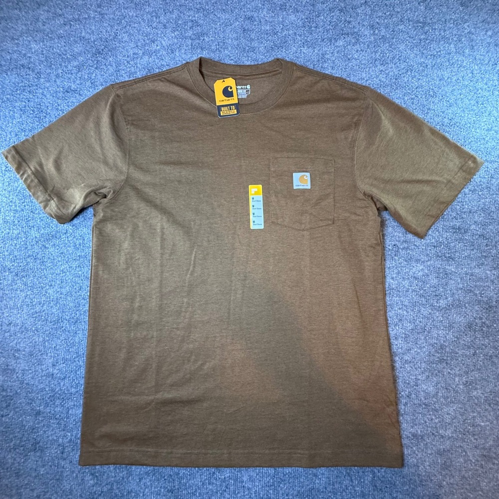 Carhartt Mens K87 Loose Fit Heavyweight Pocket T-Shirt Brown Heather M NWT